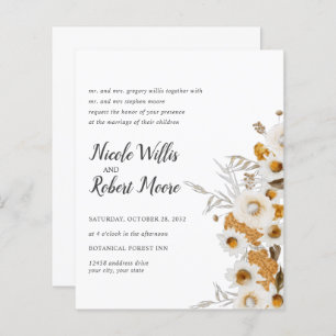 Budget Rustique Chamomile Mimosa Mariage floral