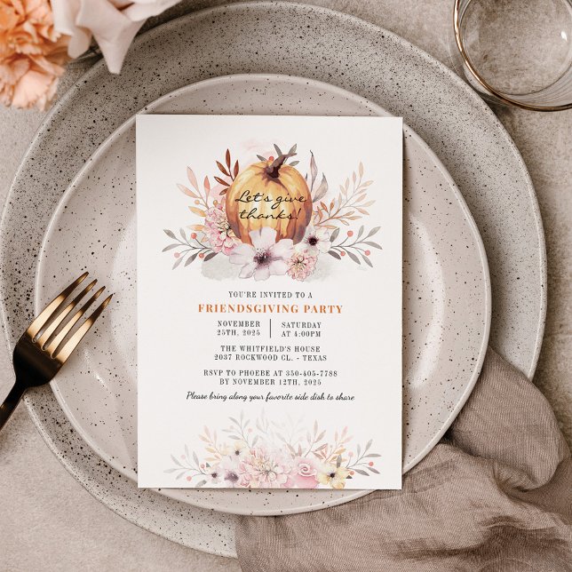 Budget Rustique Convivial Floral Automne Citrouill (Créateur téléchargé)