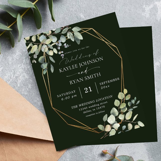 Budget Rustique Eucalyptus & Mariage Or - Vert (Créateur téléchargé)