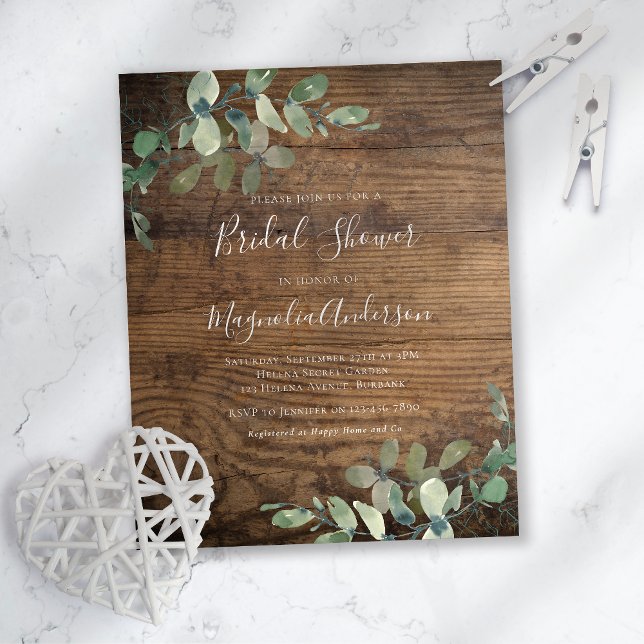 BUDGET Rustique Eucalyptus nuptiale invitation à l (Créateur téléchargé)