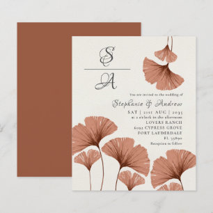 Budget Rustique Feuilles de Ginkgo en Terracotta M