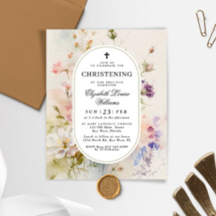 Budget Rustique Fleurs sauvages Christening Invita