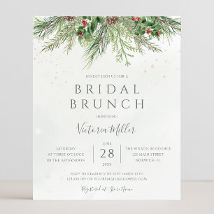 Budget Rustique hiver verdure Invitation de Brunch