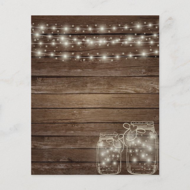 Budget Rustique Lumières Mason Jars Mariage le moi (Devant)