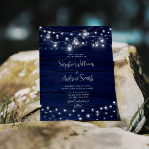 Budget Rustique Marine Bois Mason Jarres SAVE DATE