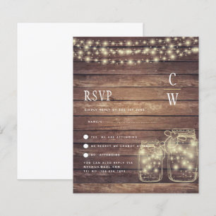 BUDGET Rustique Mason Jar Lumières MARIAGE en bois