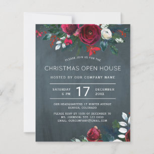 Budget rustique Noël Open House Invitation