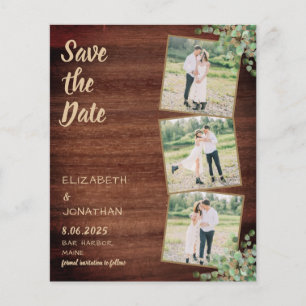 Budget Rustique Photo Enregistrer La Date Eucalypt