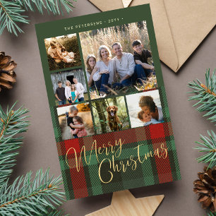 Budget rustique plaid photo collage Noël