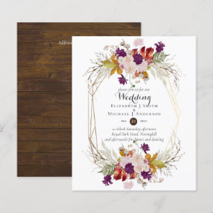 Budget Rustique Plum Floral Mariages Automne Invit