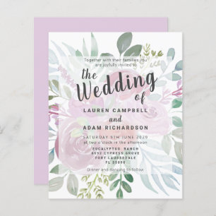 Budget Rustique Rose Dusty Pink Faire-part de mari