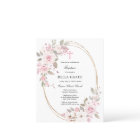 Budget Rustique Rose Rose Floral Baptême Invitatio