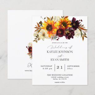 Budget Rustique Tournesol & Mariage Floral Bourgog