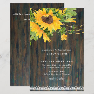 Budget Rustique Tournesols Lumières Dentelle Maria