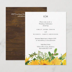 Budget Rustique Tournesols Mariage Sud