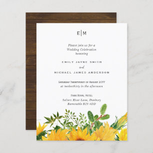 Budget Rustique Tournesols Mariage Sud