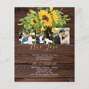 Budget Rustique Tournesols photo Invitations de ma