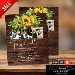 Budget Rustique Tournesols photo Invitations de ma