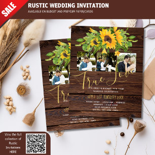 Budget Rustique Tournesols photo Invitations de ma