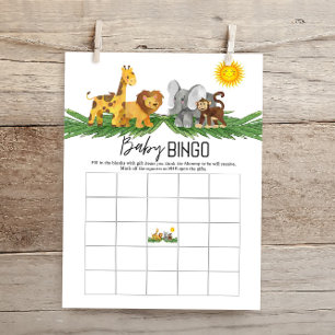 Budget Safari Animaux Baby Bingo Baby shower Jeu