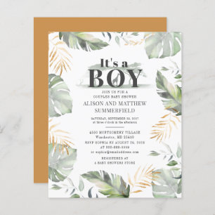 Budget Safari Giraffe Botanique Baby shower Boy