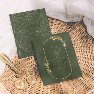 Budget Sage Green Botanique Mariage cadre or