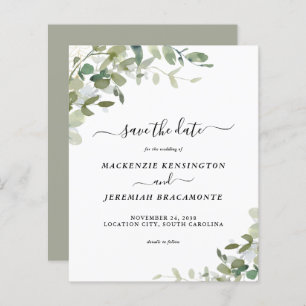 Budget Sage Green Eucalyptus Mariage Enregistrer l
