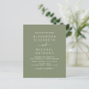 Budget Sage Green Mariage Typographie moderne