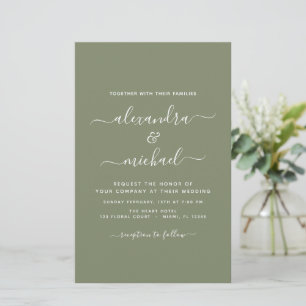 Budget Sage Green Mariage Typographie moderne