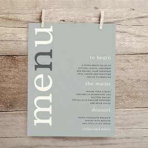 BUDGET Sage simple Iv Texte Mariage Menu
