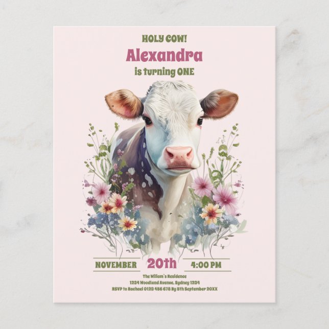 Budget Saint Vache Je suis une vache fille 1er ann (Devant)