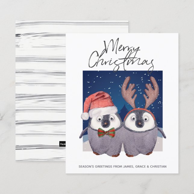 BUDGET Santa Renne Noël Couple Pingouin (Devant / Derrière)