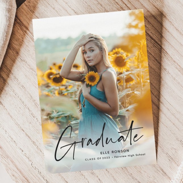 Budget Script 2 Photo Graduation Party Invitation (Créateur téléchargé)