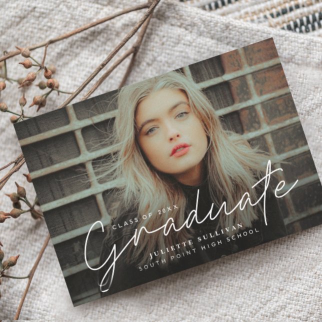 Budget Script 4 Photo Graduation Party Invitation (Créateur téléchargé)