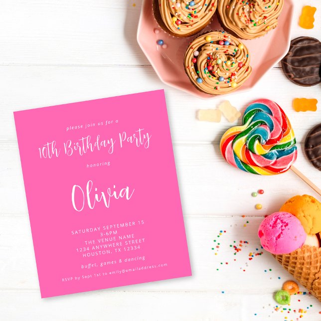 Budget Script Hot rose 10e fête d'anniversaire (Créateur téléchargé)