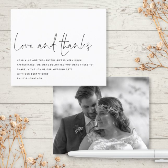 Budget Script Love Thanks Photo Mariage Merci (Créateur téléchargé)
