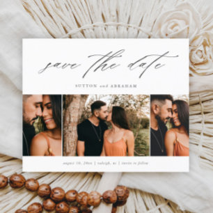 Budget Script Minimal 3 Photo Save The Date