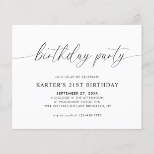 BUDGET Script minimaliste Blanc Adulte Anniversair