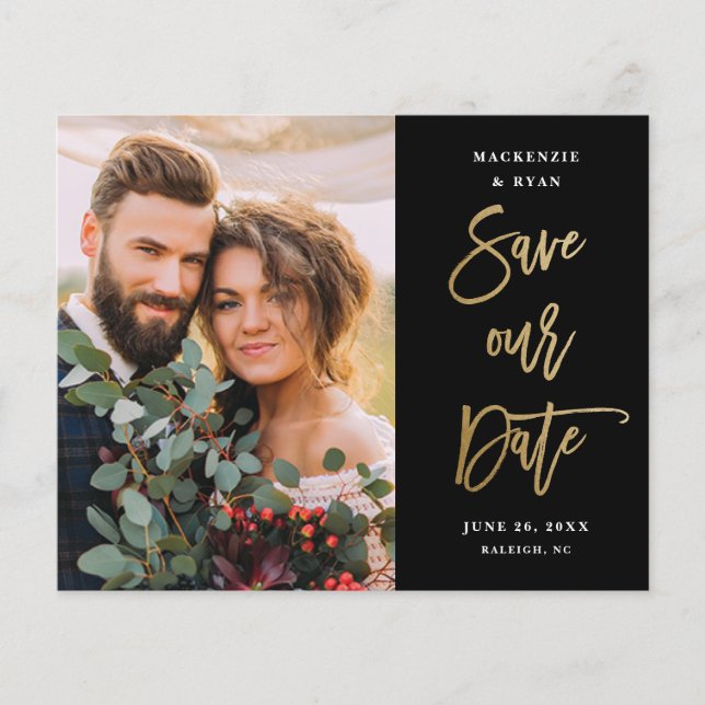 Budget Script Photo de mariage Enregistrer la date (Devant)