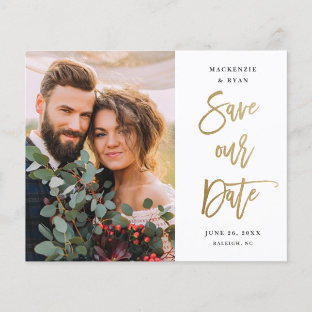 Budget Script Photo de mariage Save The Date (Devant)