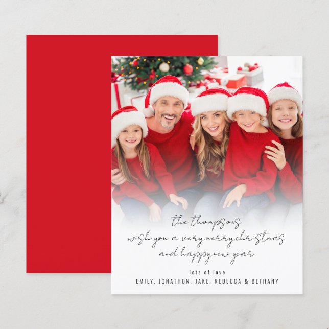 BUDGET Script photo moderne Joyeux Noël (Devant / Derrière)
