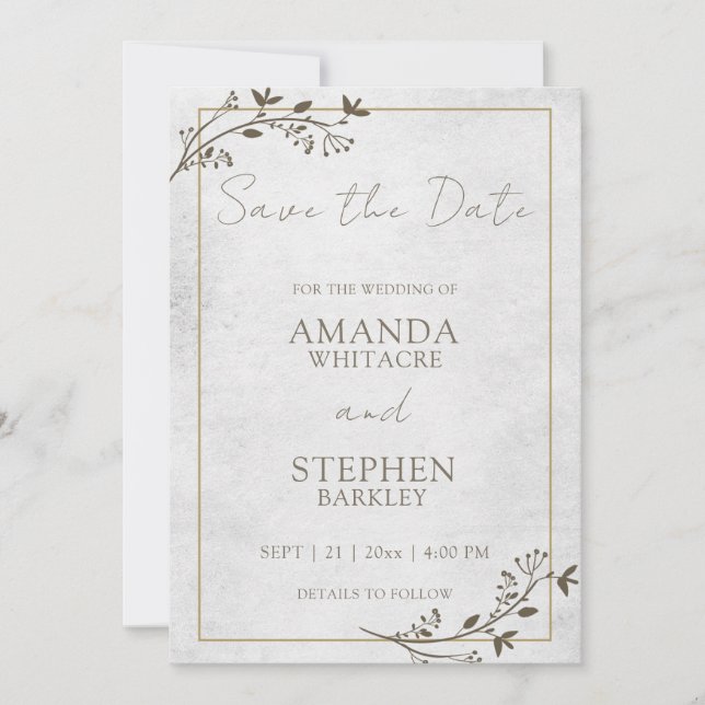 Budget Script Wedding Enregistrer la carte Date (Devant)