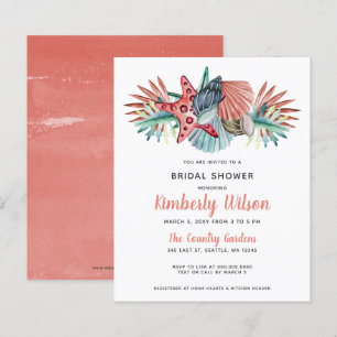 Budget Sea Coral Beach Invitation nuptiale douche