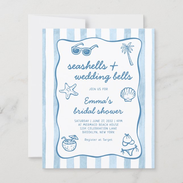 Budget Seashells and Wedding Bells Bridal Shower (Devant)
