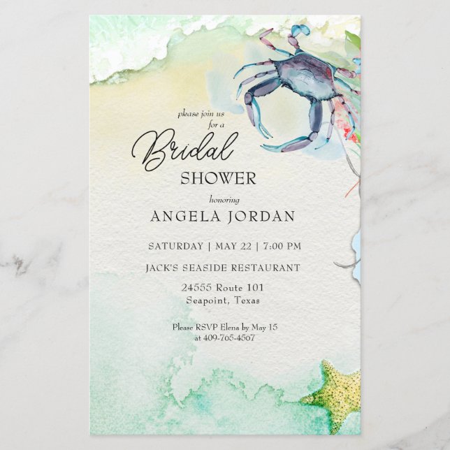 Budget Seaside Maryland Crab Bridal Shower (Devant)