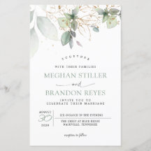 Budget - Serene Eucalyptus Mariage Feuille