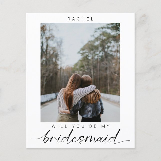 Budget Serez-vous ma demoiselle d'honneur minimali (Devant)