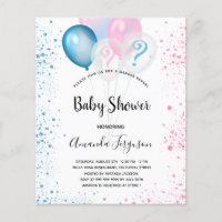 Budget sexe révéler baby shower garçon fille parti