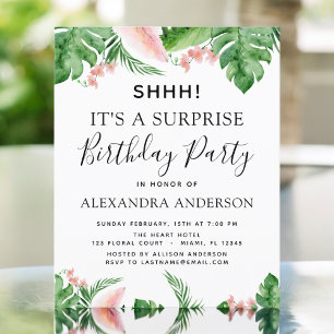 Budget Shhh Surprise Anniversaire Fête Tropical