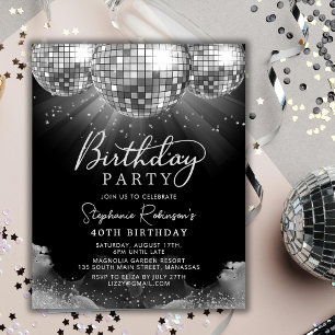 Budget Silver Disco Ball 40e anniversaire Invitati